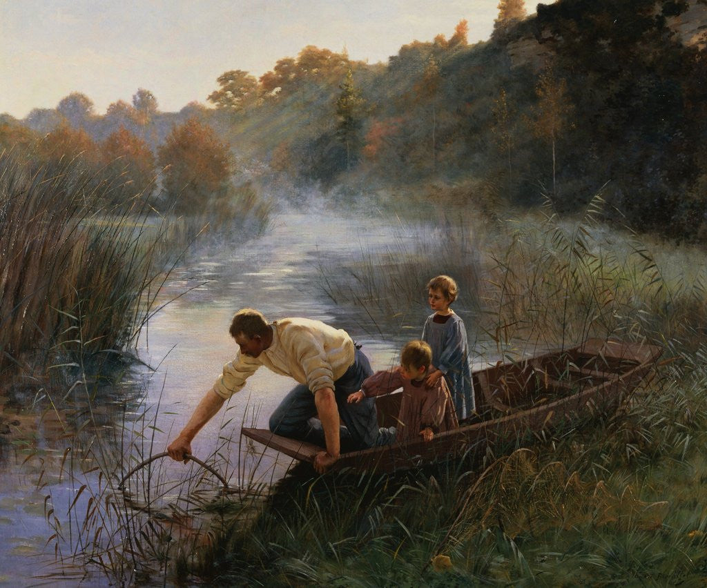 Detail of The Fisherman's Family in the Paddock by Pierre Andre Brouillet