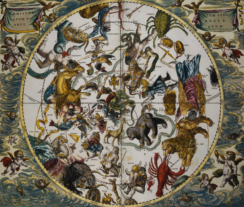 Detail of Atlas Coelestis seu Harmonia Macrocosmica (Celestial Atlas) by Andreas Cellarius