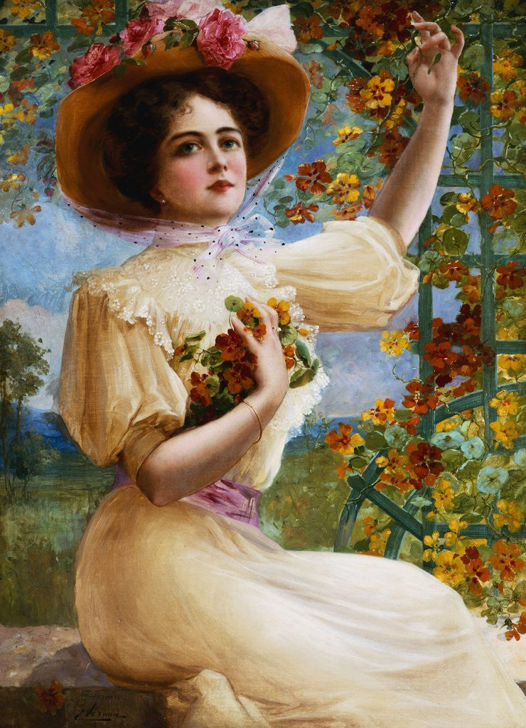 Detail of A Summer Beauty by Emile Vernon