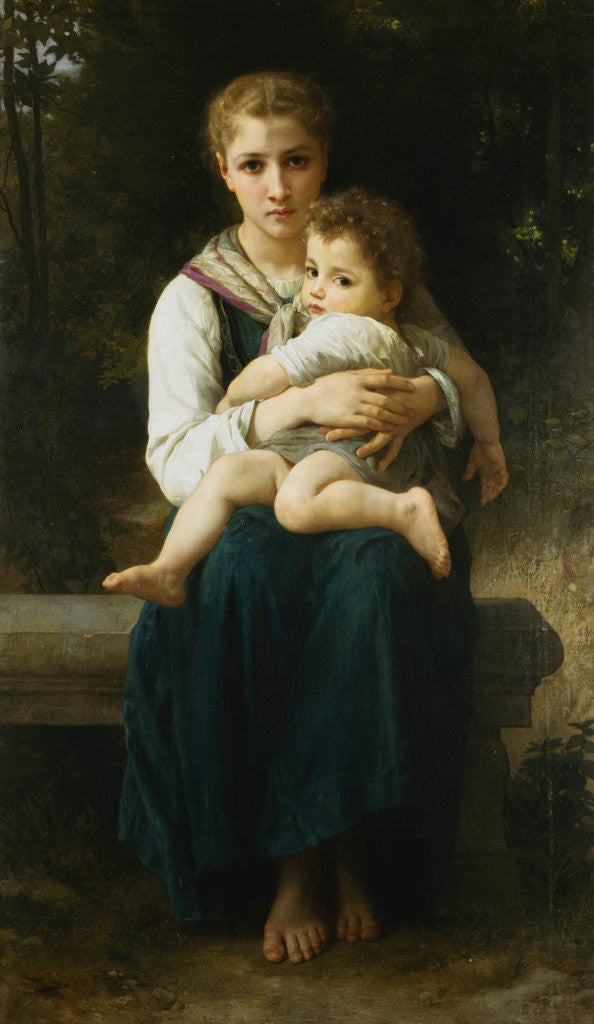 Detail of The Two Sisters by William Adolphe Bouguereau