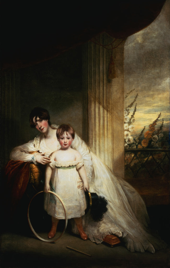 Detail of A Group Portrait of the Hon. Mrs. Grenfell and Her Son Pascoe St. Leger by John Hoppner
