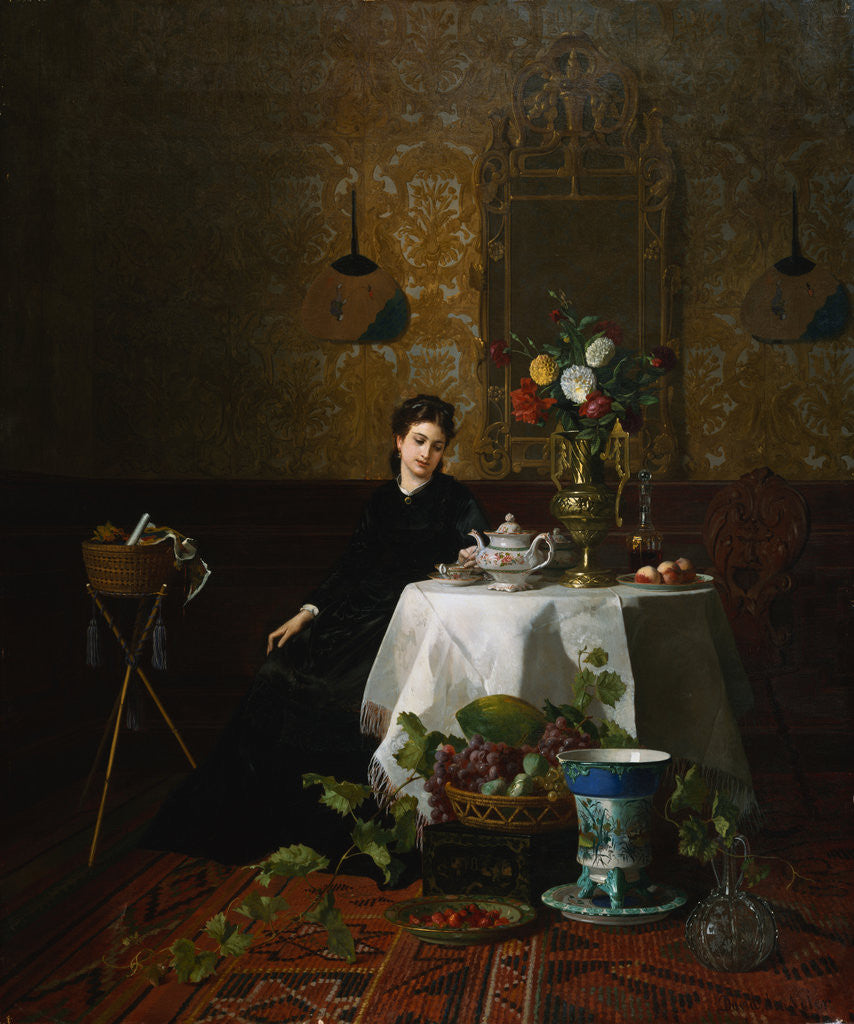 Detail of Taking Tea by David Emil Joseph de Noter