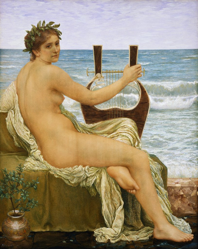 Detail of Lute Player by the Sea by Henry Holliday