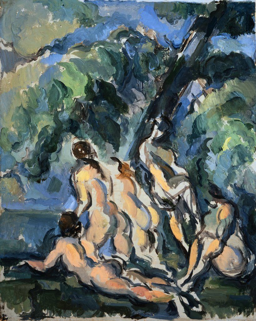Detail of Baigneuses, Study for Les Grandes Baigneuses by Paul Cezanne