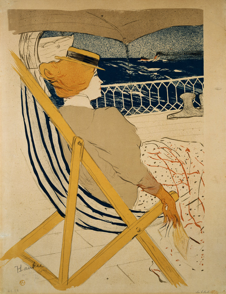 Detail of La Passagere Du 54 Ou Promenade En Yacht by Henri de Toulouse-Lautrec