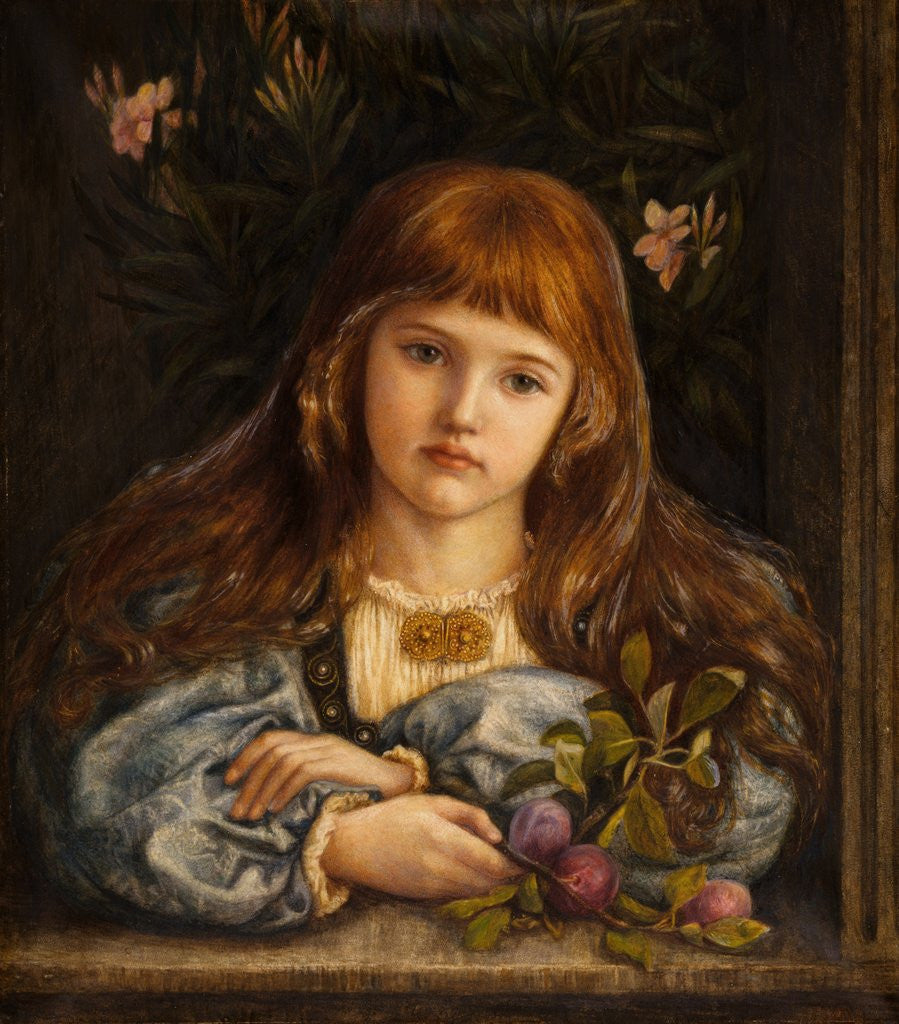 Detail of La Pensierosa by Marie Spartali Stillman