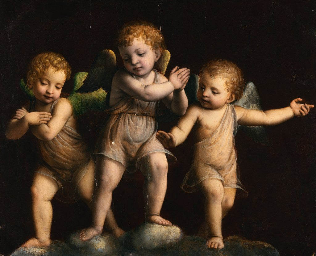 Detail of Three Cherubs by a Follower of Bernardino Luini by Anonymous