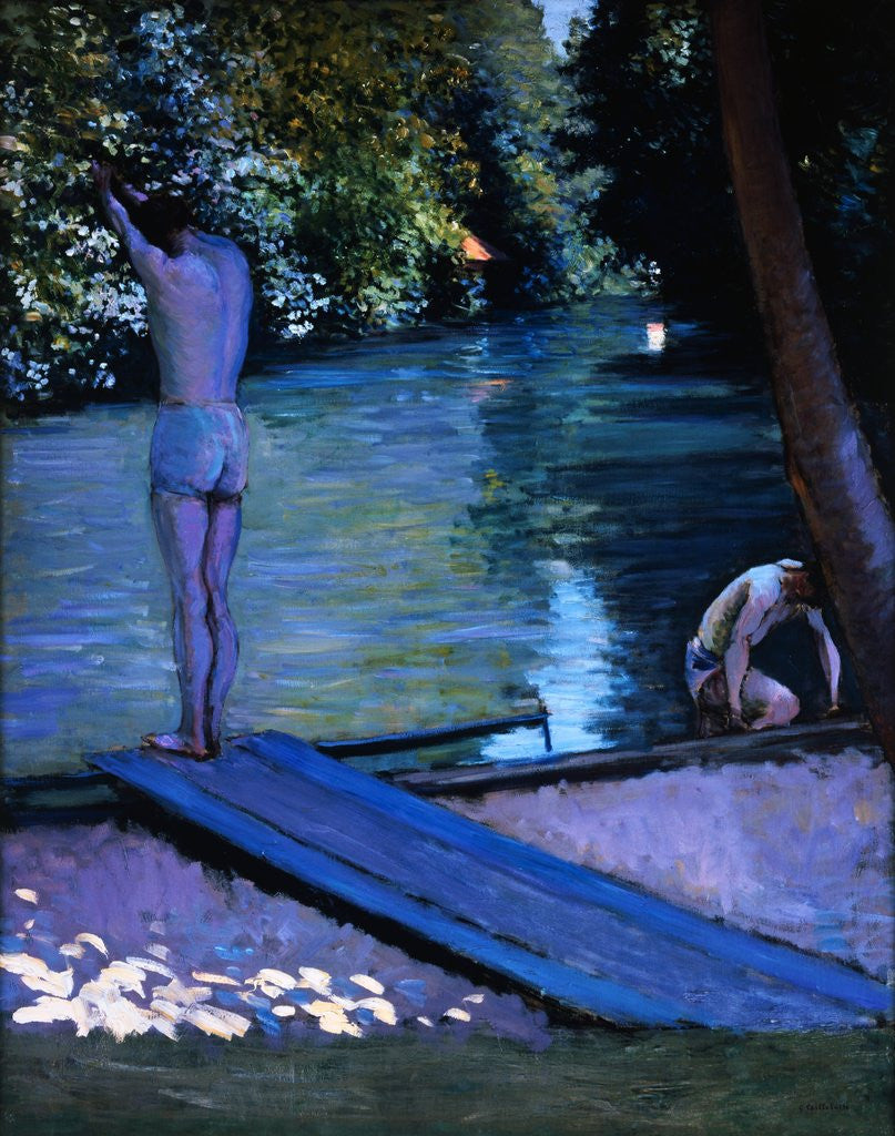 Detail of Bathers Preparing to Dive by Gustave Caillebotte