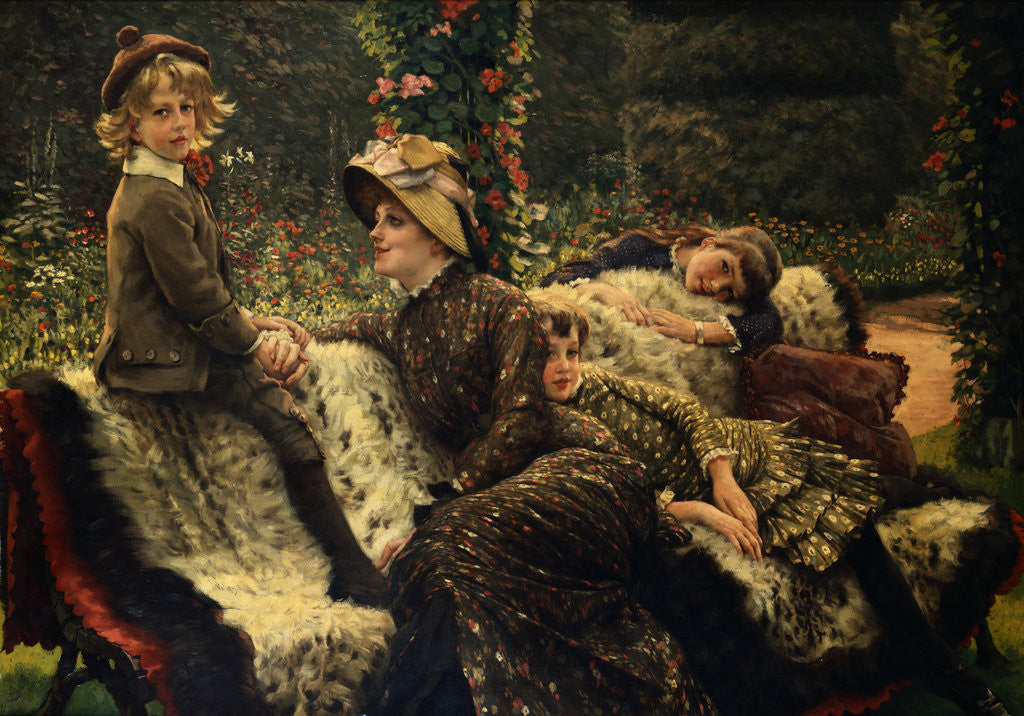 Detail of The Garden Bench by James Joseph Tissot