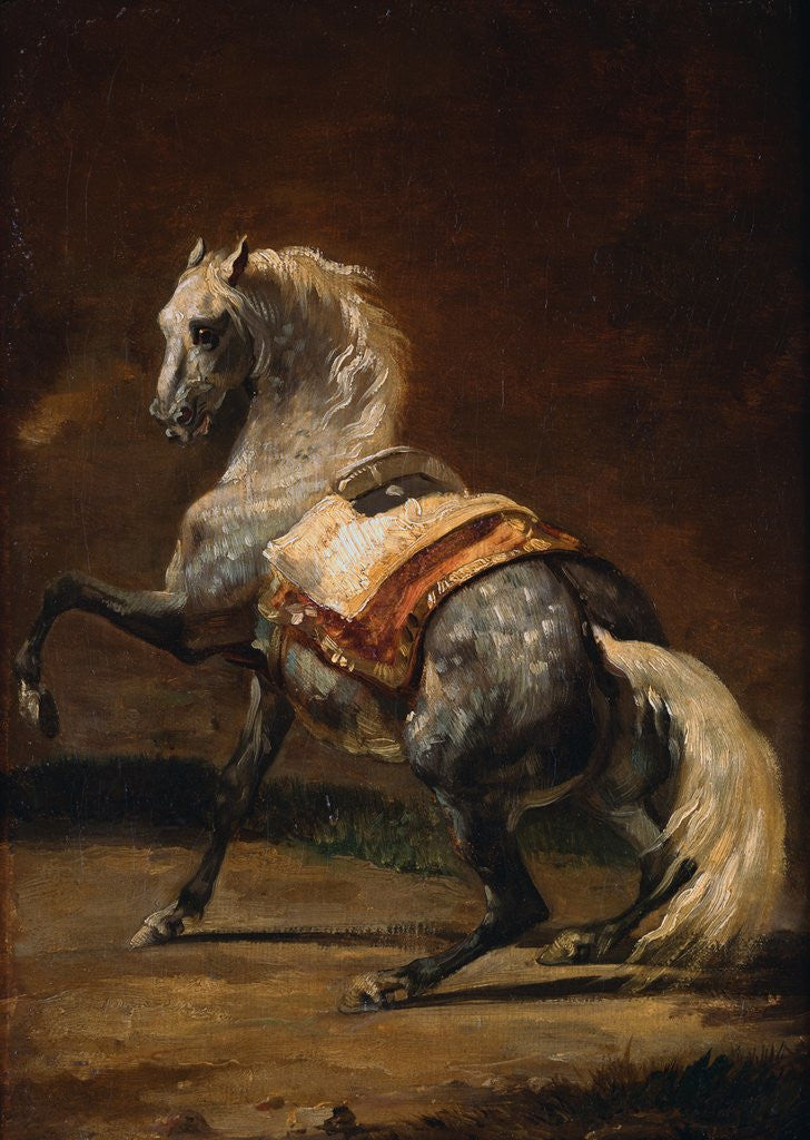 Detail of Dappled Grey Horse by Theodore Gericault