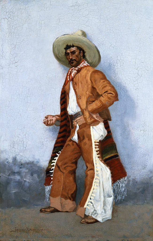 Detail of A Vaquero by Frederic Remington