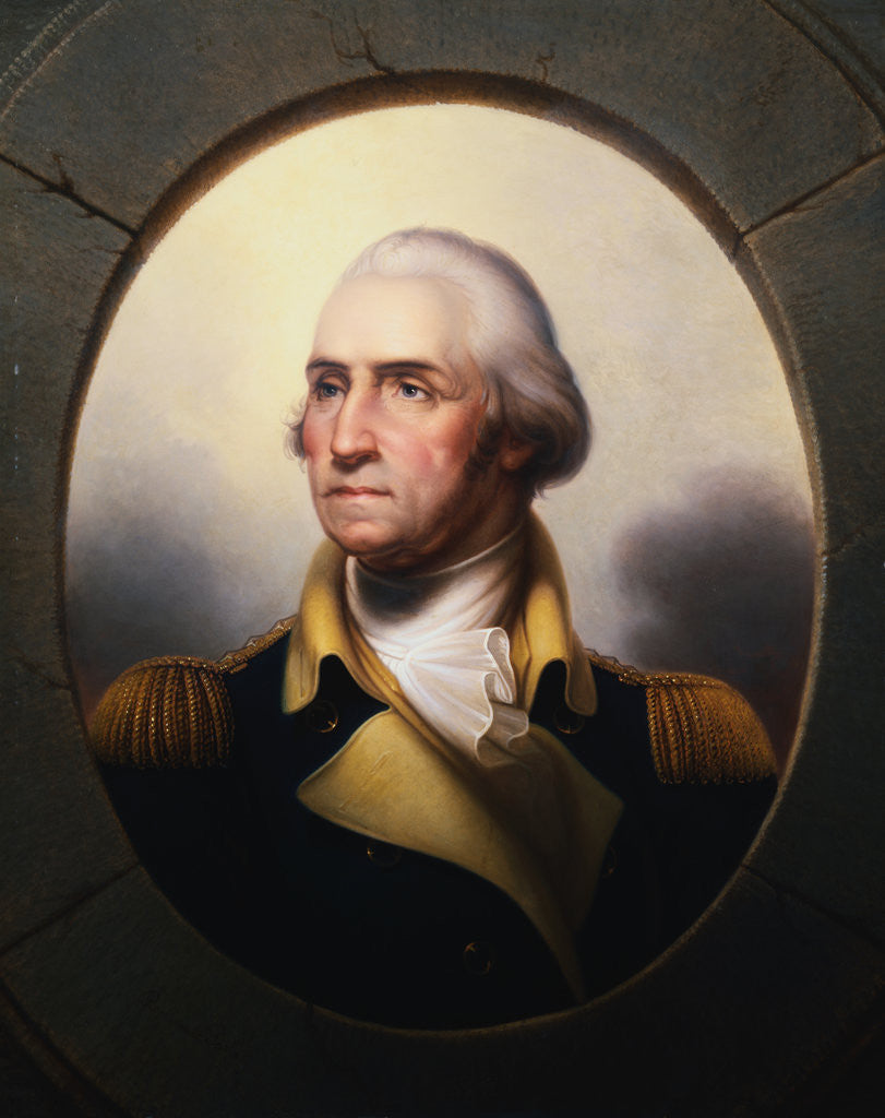 Detail of George Washington by Rembrandt Peale