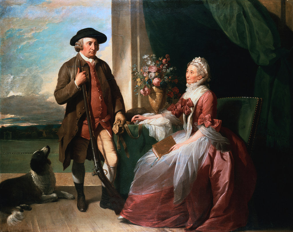 Detail of Mr. Robert Grafton and Mrs. Mary Partridge Wells Grafton by Benjamin West
