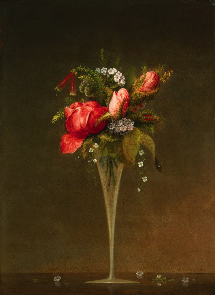 Detail of Still Life with Wine Glass by Martin Johnson Heade