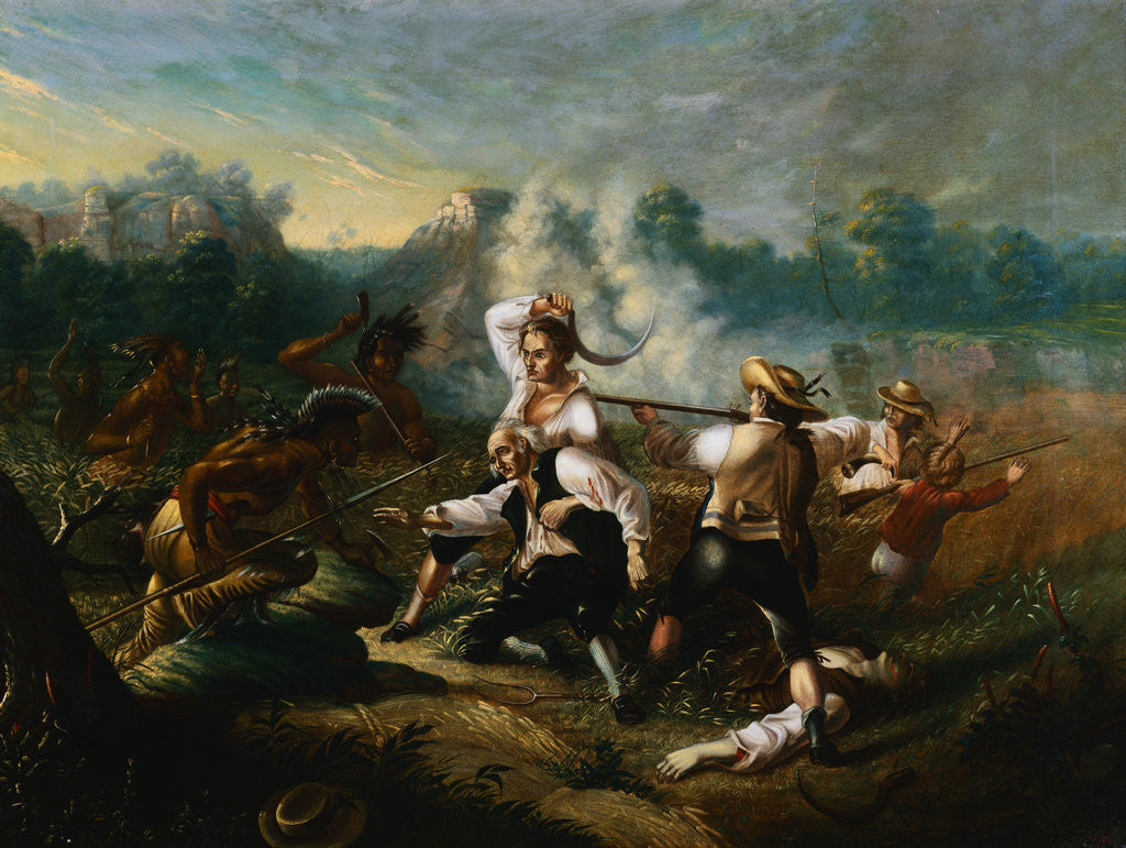 Detail of Massacre at Wyoming Valley by Charles Weimar