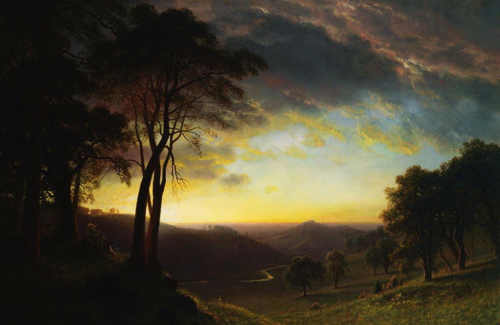 Detail of The Sacramento River Valley by Albert Bierstadt