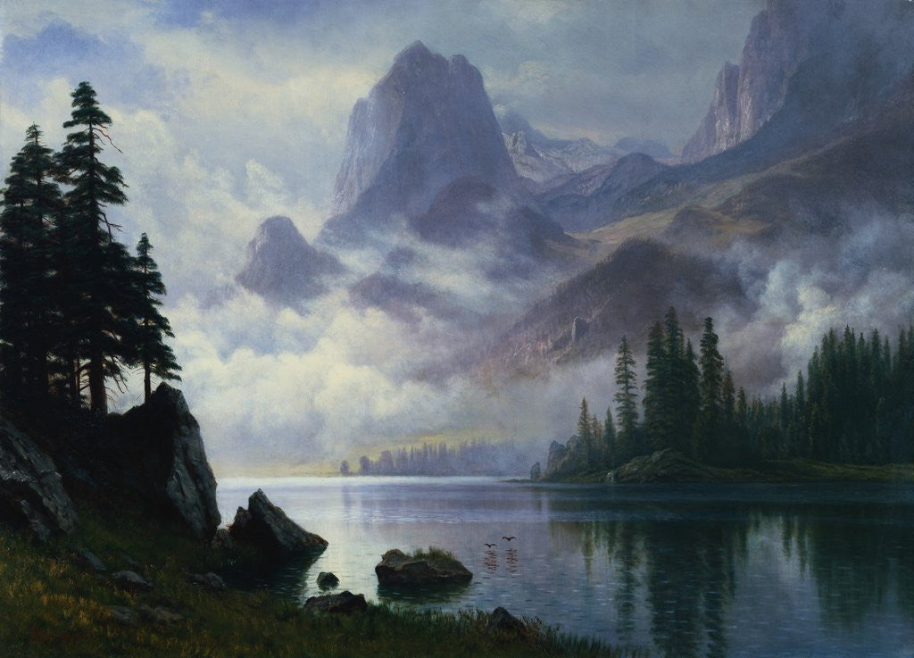 Detail of Mountain Out of the Mist by Albert Bierstadt
