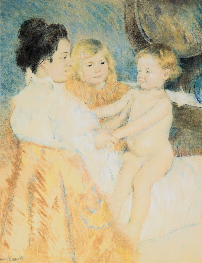 Detail of Mother, Sara and the Baby by Mary Cassatt