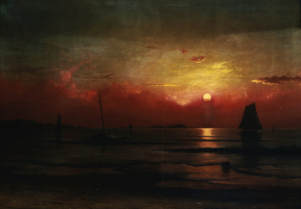 Detail of Harbor View At Sunset by Martin Johnson Heade