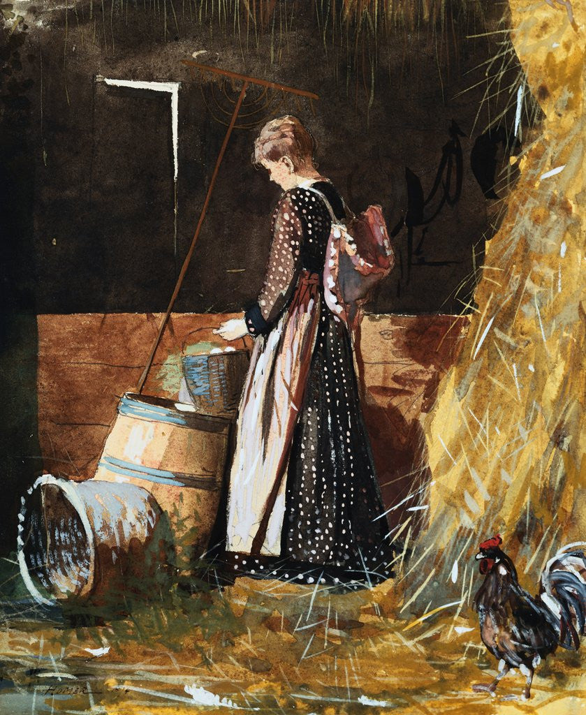 Detail of Fresh Eggs by Winslow Homer