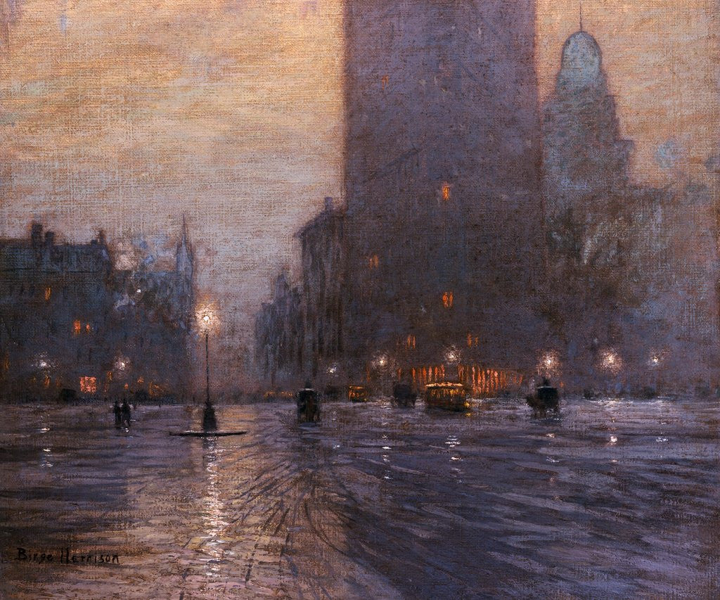 Detail of Madison Square by Lovell Birge Harrison