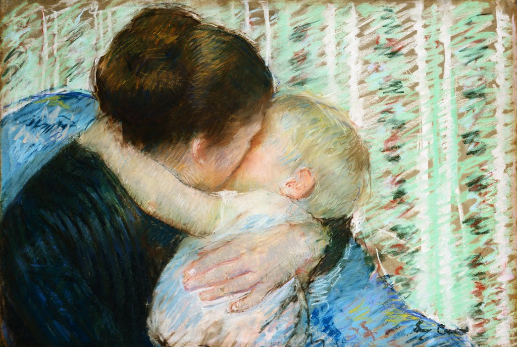 Detail of A Goodnight Hug by Mary Cassatt