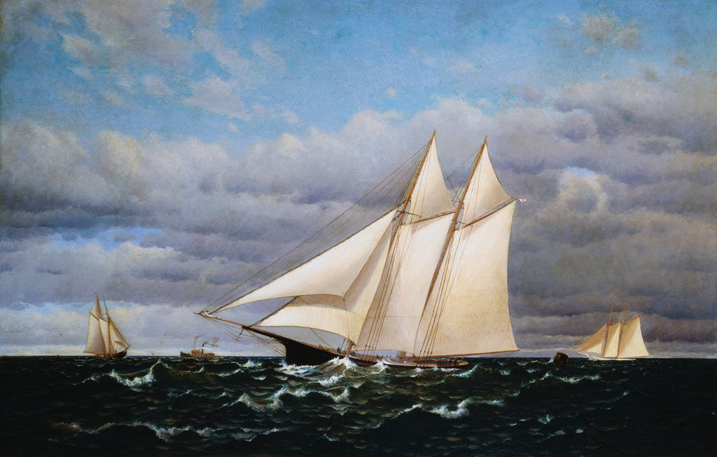 Detail of America's Cup Race by Francis Augustus Silva