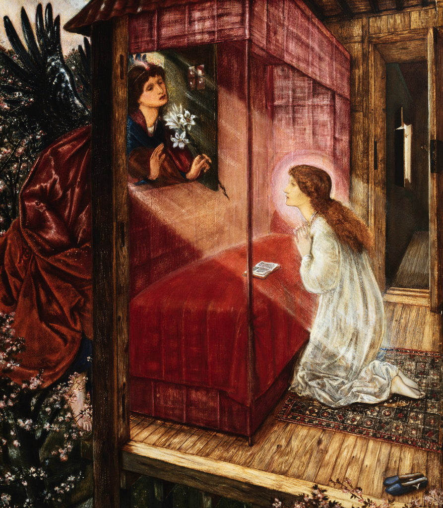 Detail of The Annunciation (The Flower of God) by Sir Edward Coley Burne Jones