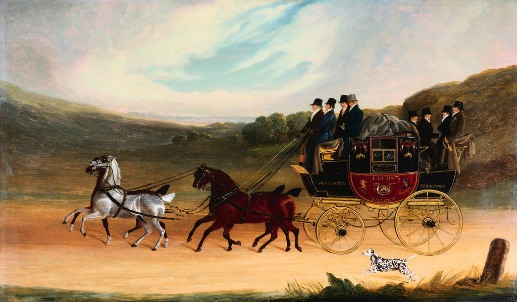 Detail of William Lee & Co's Rockingham-Leeds-London Coach by Benjamin Herring