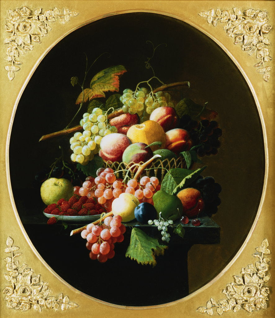 Detail of Nature's Bounty: A Pair of Still Lifes (1 of 2) by Severin Roesen