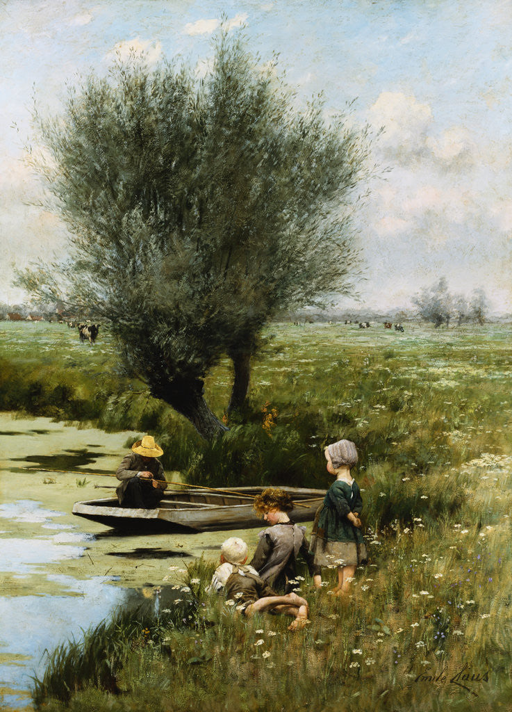 Detail of By the Riverside by Emil Clause