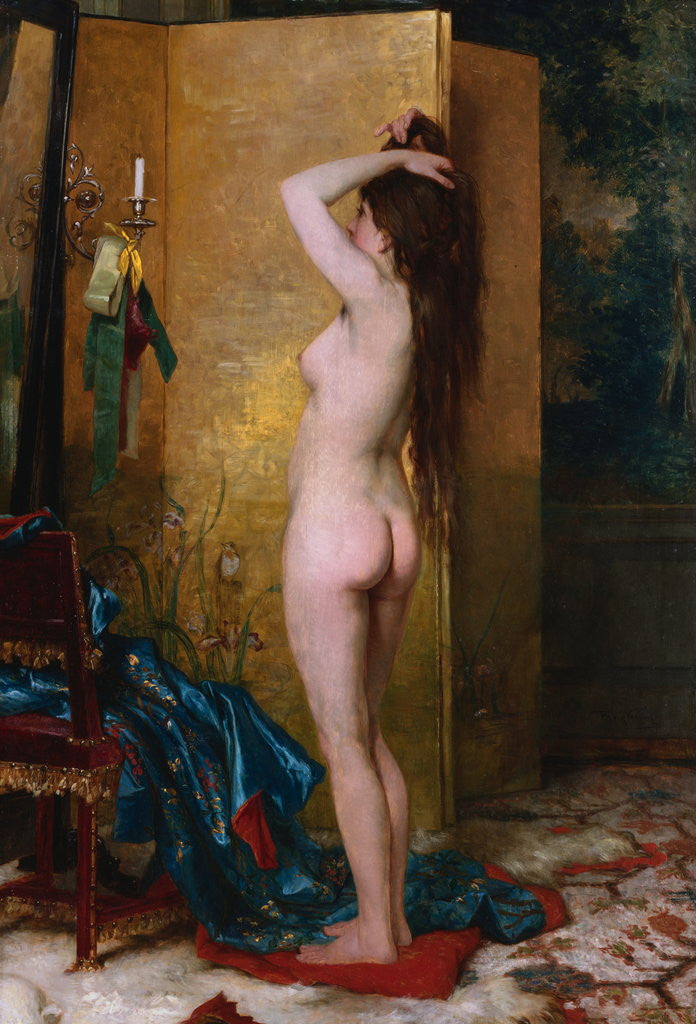 Detail of A Standing Nude by Frans Verhas
