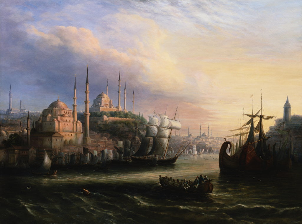 Detail of Constantinople From the Sea from the 19th Century German or Austrian Schools by Anonymous