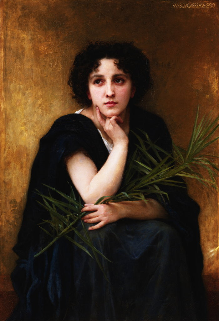 Detail of Reflection by William Adolphe Bouguereau