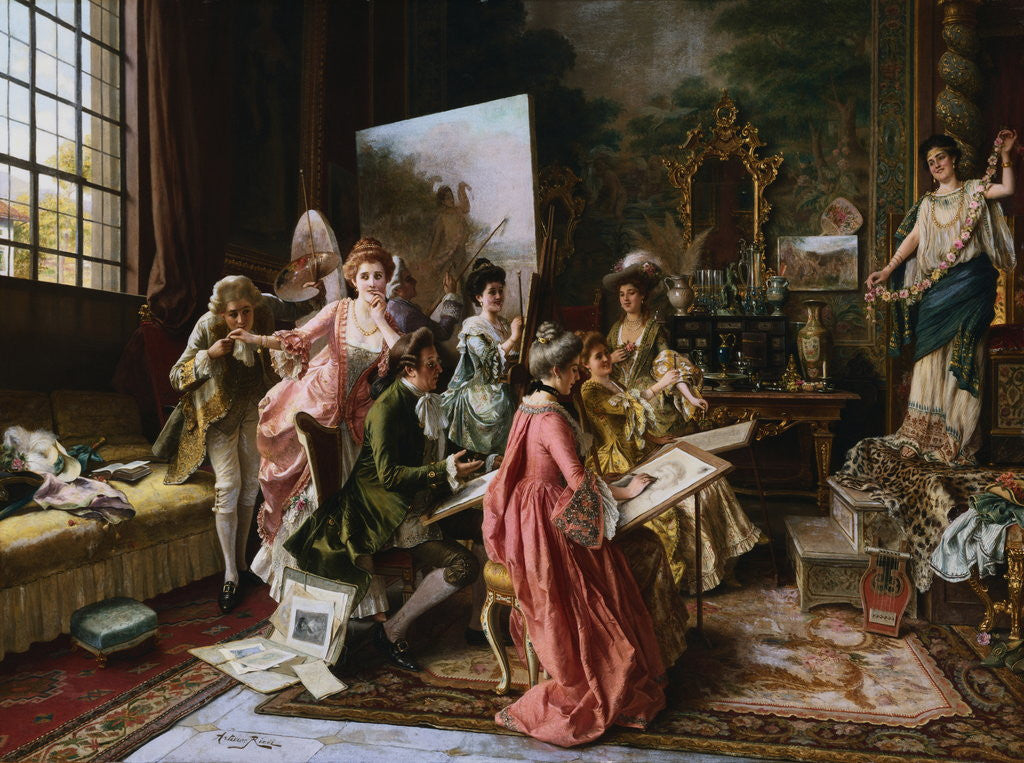 Detail of The Art Class by Arturo Ricci