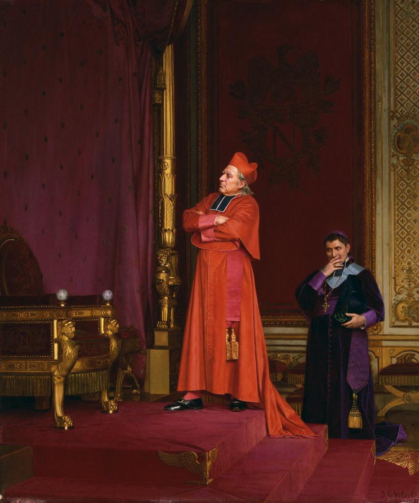 Detail of A Cardinal Looking at Napoleon's Throne by Jean Georges Vibert