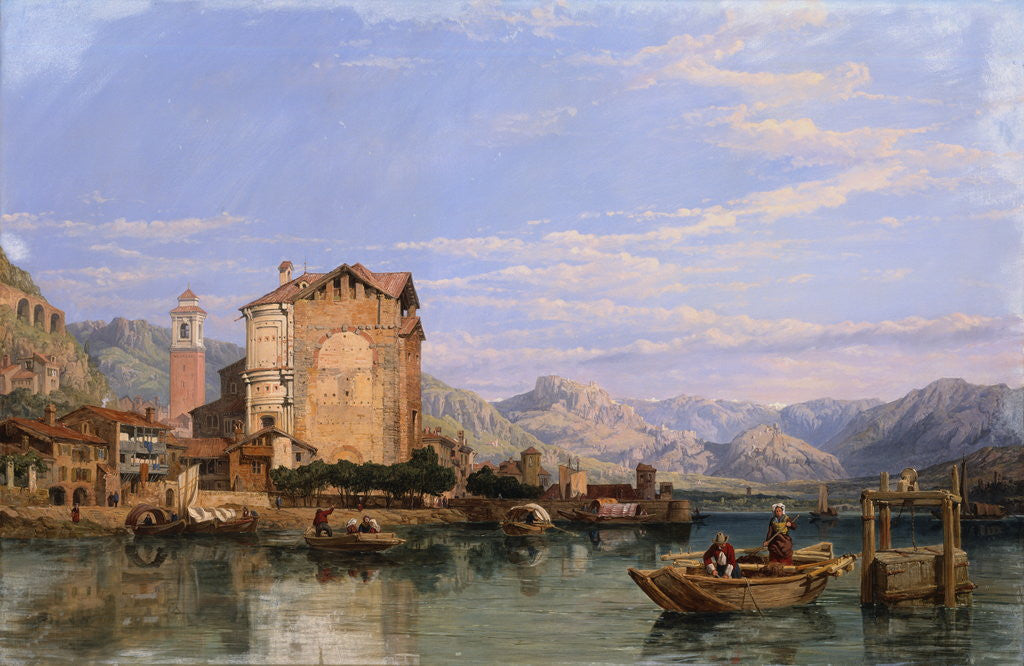 Detail of Angera, Lake Maggiore by George Clarkson Stanfield