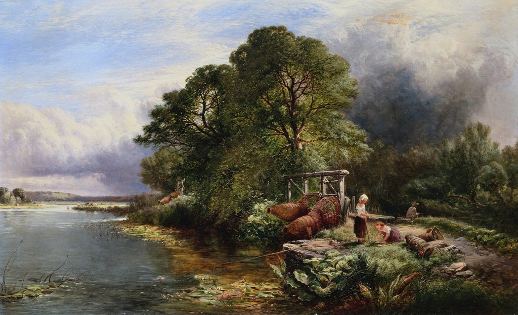 Detail of On the Thames by Henry John Boddington