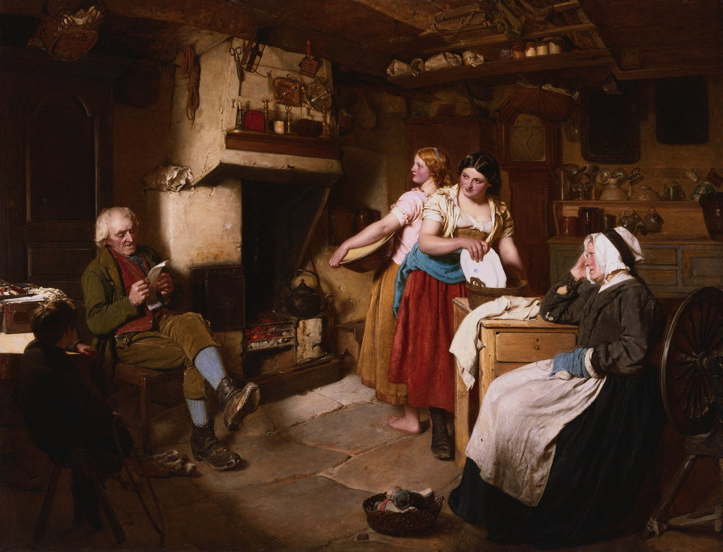 Detail of A Family in an Interior by John Faed