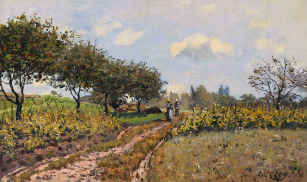 Detail of A Path in the Country by Alfred Sisley