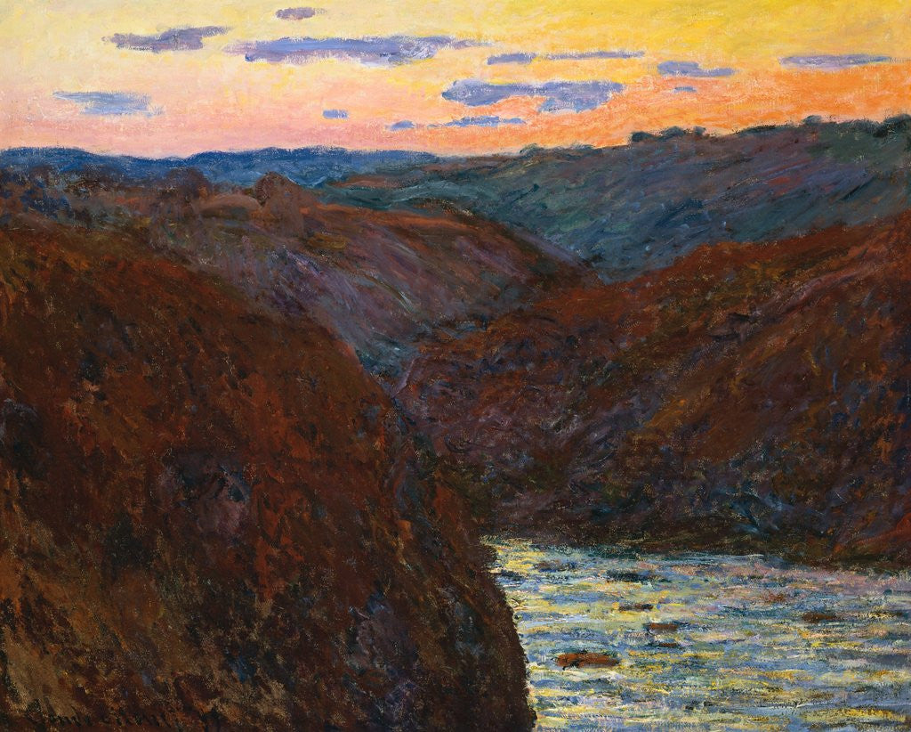Detail of Creuse Valley at Sunset by Claude Monet