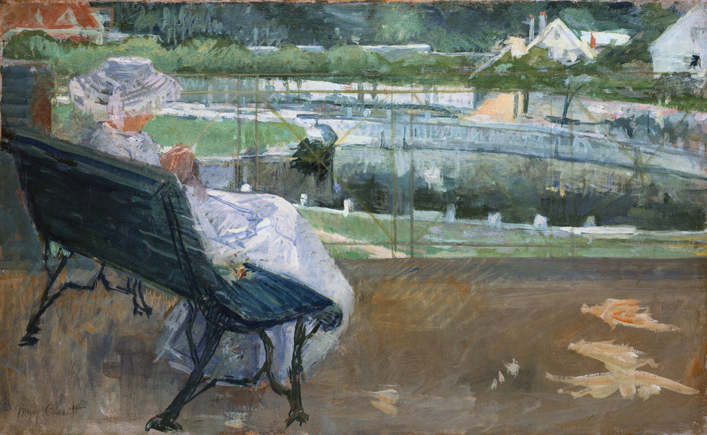 Detail of Lydia Seated on a Porch, Crocheting by Mary Stevenson Cassatt