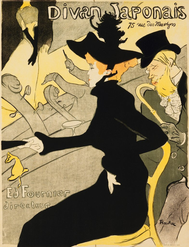 Detail of Divan Japonais by Henri de Toulouse-Lautrec