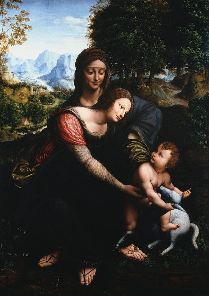 Detail of The Madonna and Child with Saint Anne by Francesco Melzi