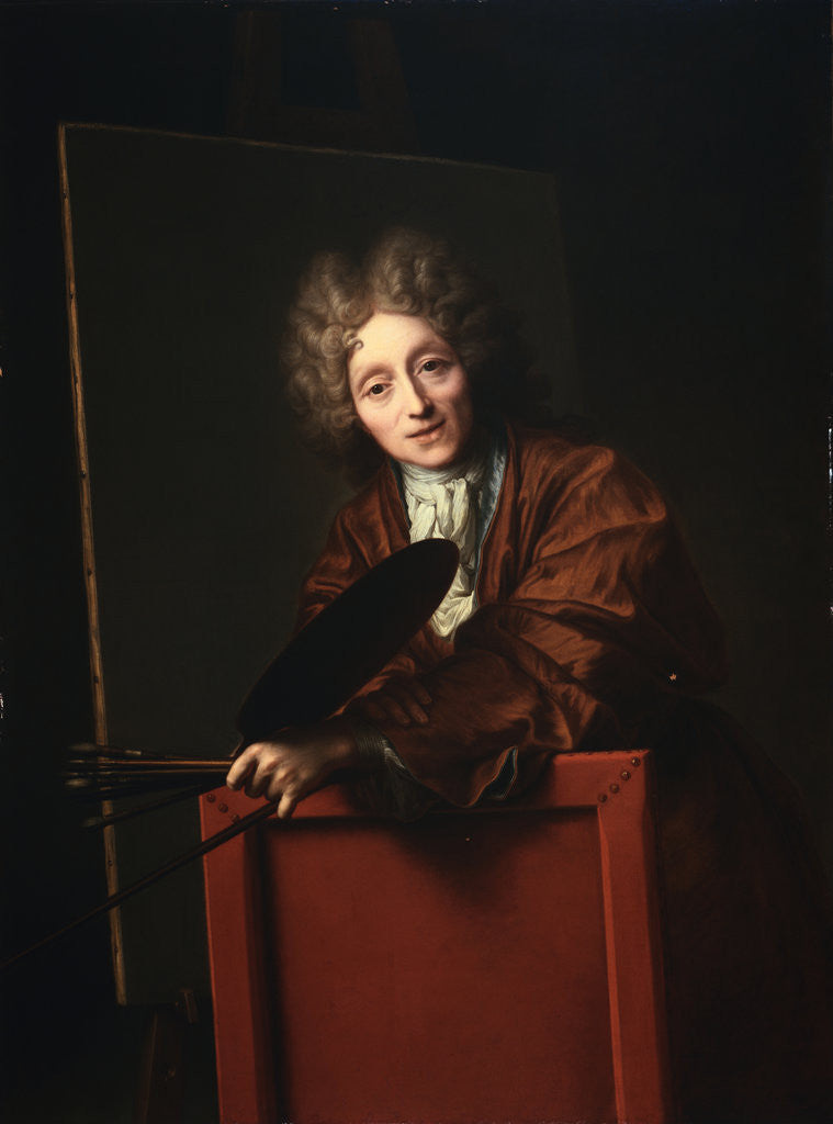 Detail of Portrait of an Artist by Jean-Baptiste Santerre