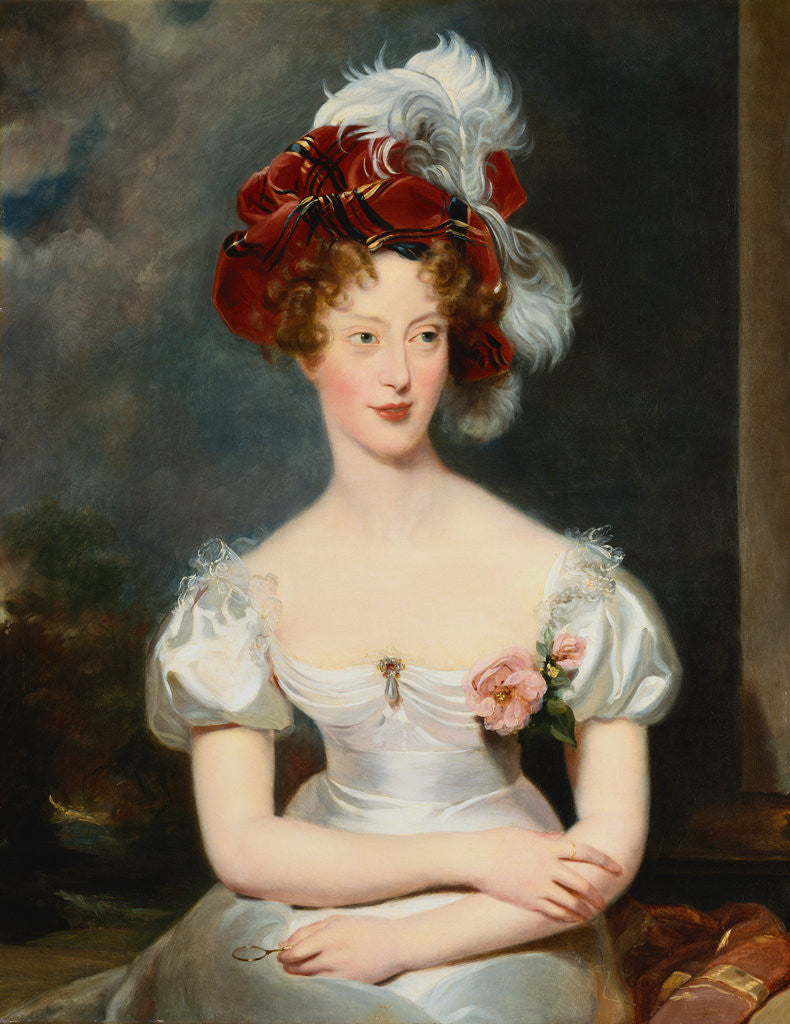 Detail of Portrait of Marie-Caroline, Duchesse de Berry by Sir Thomas Lawrence