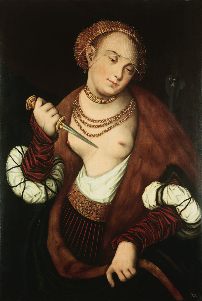 Detail of Lucretia attributed to Lucas Cranach the Elder by Anonymous