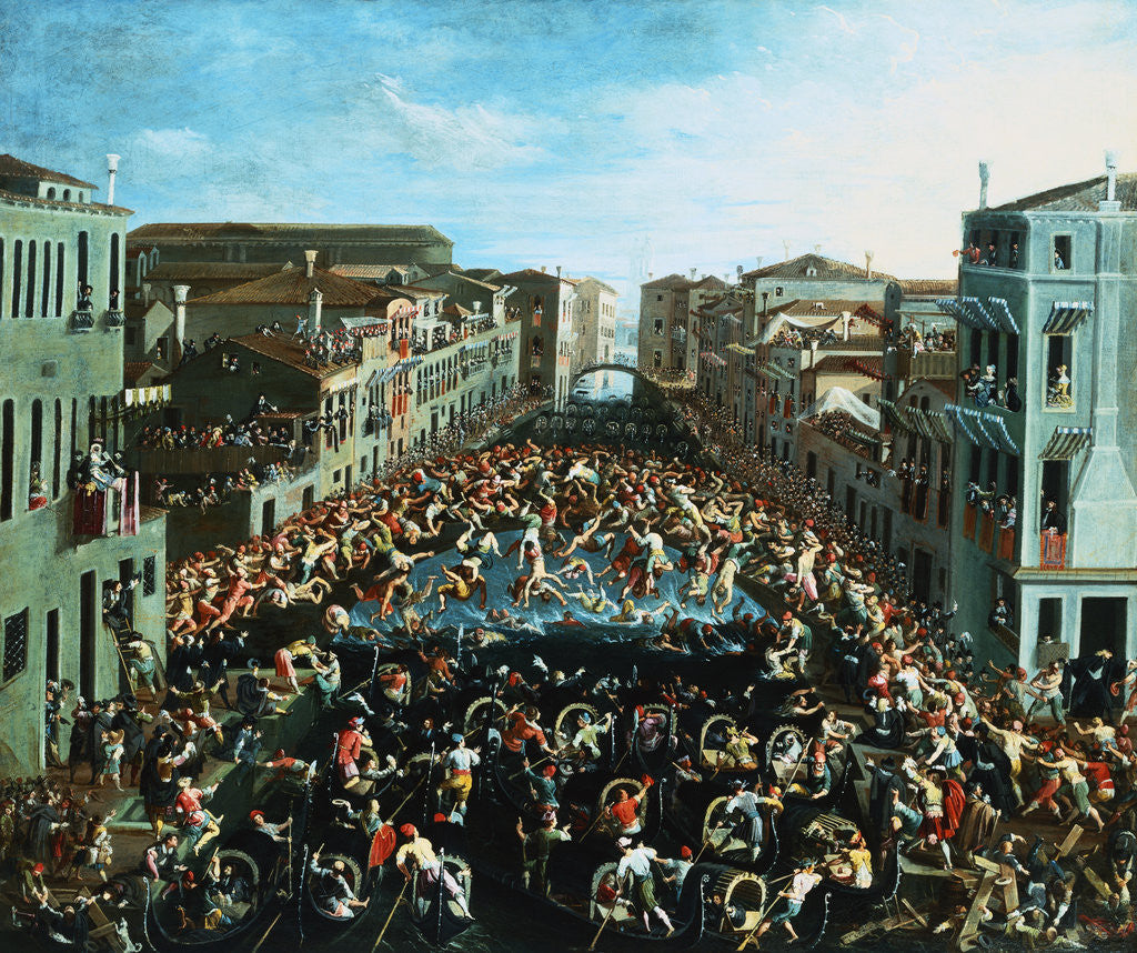 The Fight Between the Nicolotti and the Castellani on the Ponte