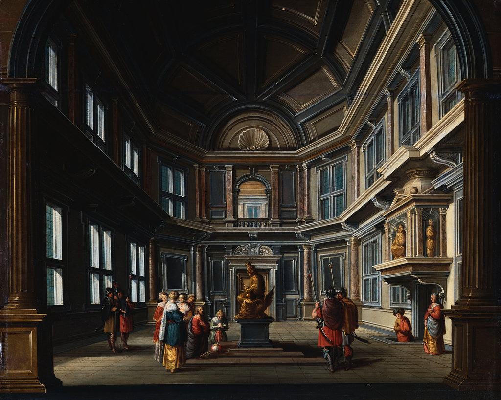 Detail of King Solomon Worshipping Idols by Dirck van Delen