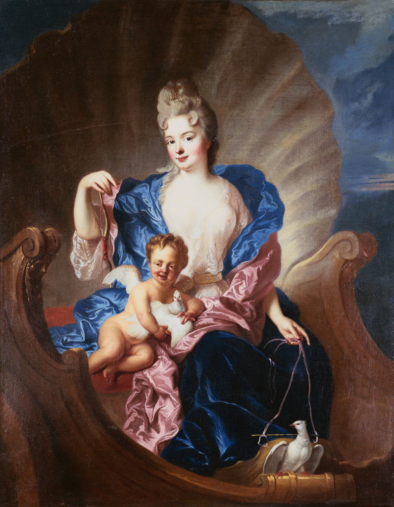 Detail of Portrait of the Comtesse de Cozel with her Son, as Venus and Cupid by Francois de Troy